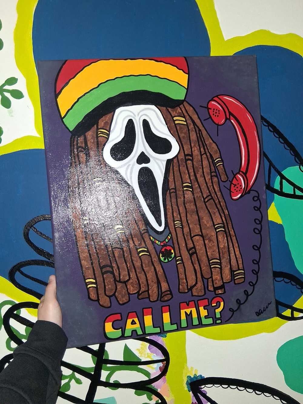 Scream Marley Wall Art Print - Multicolor Original 16x20